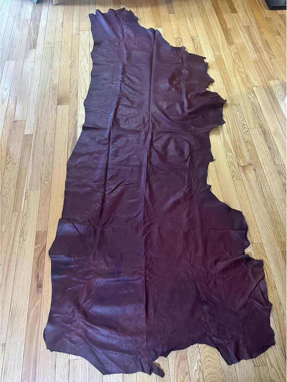 Large Brown Upholstery Leather Half Hide – Soft Supple – Bag Craft Garment